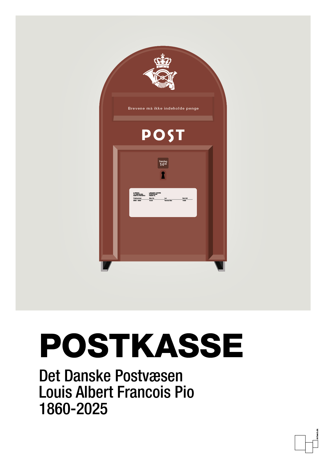 plakat: postkasse - painters white-Retro-A1two3