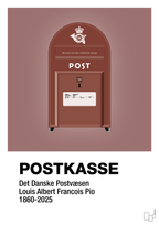 plakat: postkasse - plum-Retro-A1two3