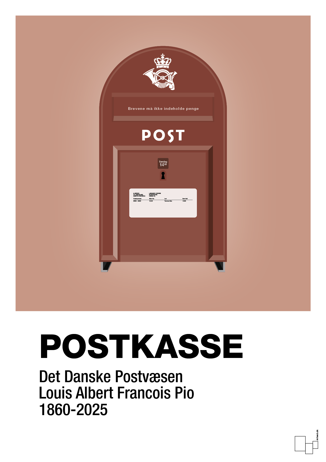 plakat: postkasse - powder-Retro-A1two3