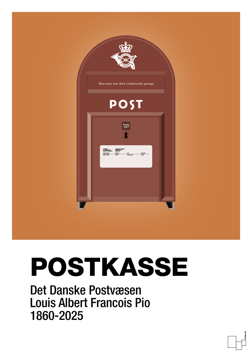 plakat: postkasse - rumba orange-Retro-A1two3