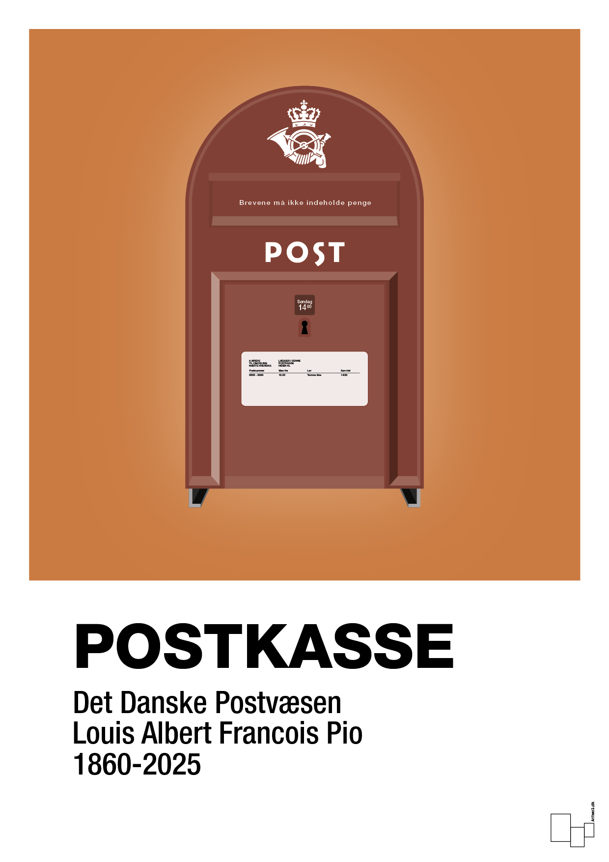 plakat: postkasse - rumba orange-Retro-A1two3