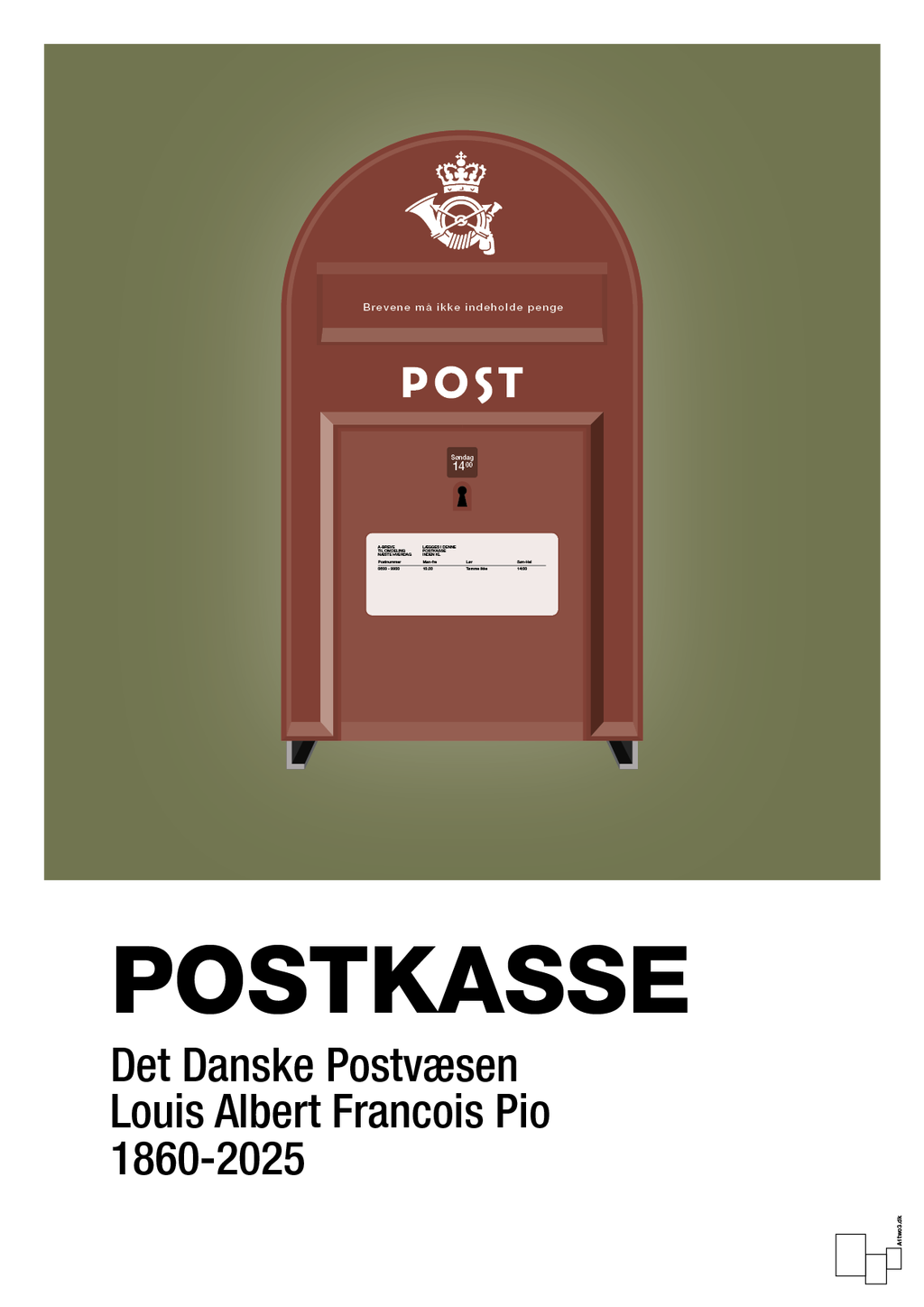 plakat: postkasse - secret meadow-Retro-A1two3