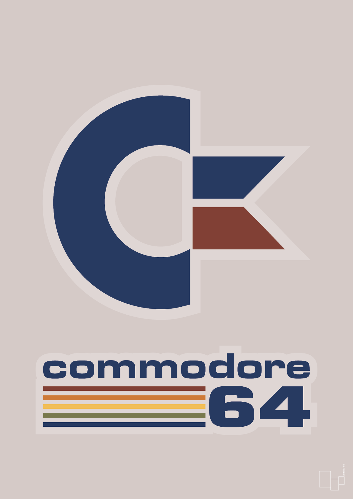 plakat: commondore 64 - broken beige