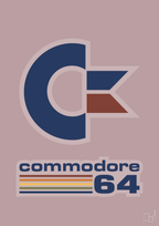plakat: commondore 64 - light rose