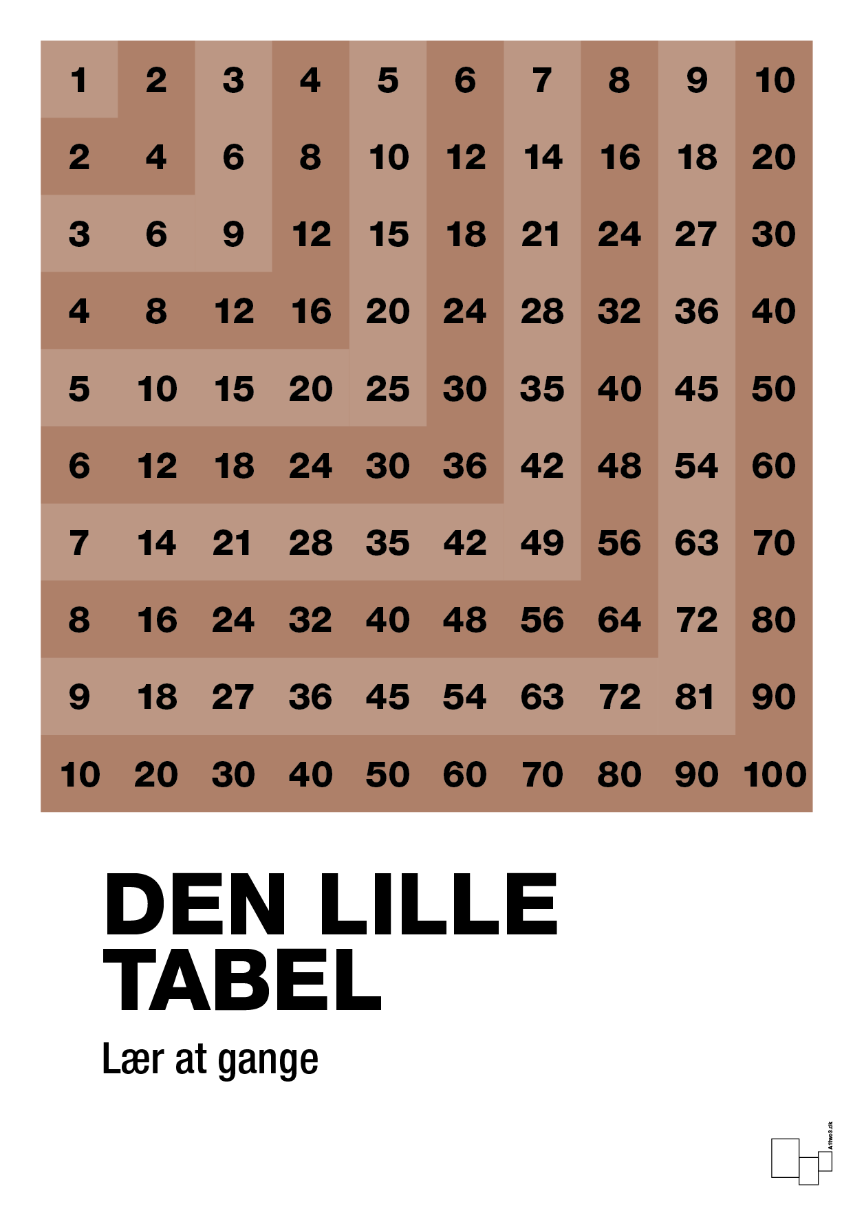 plakat: Den lille tabel - cider spice-Tal-A1two3