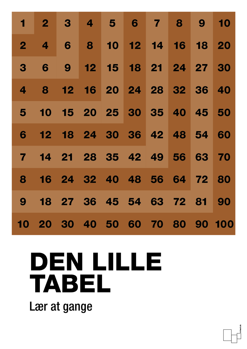 plakat: Den lille tabel - cognac-Tal-A1two3