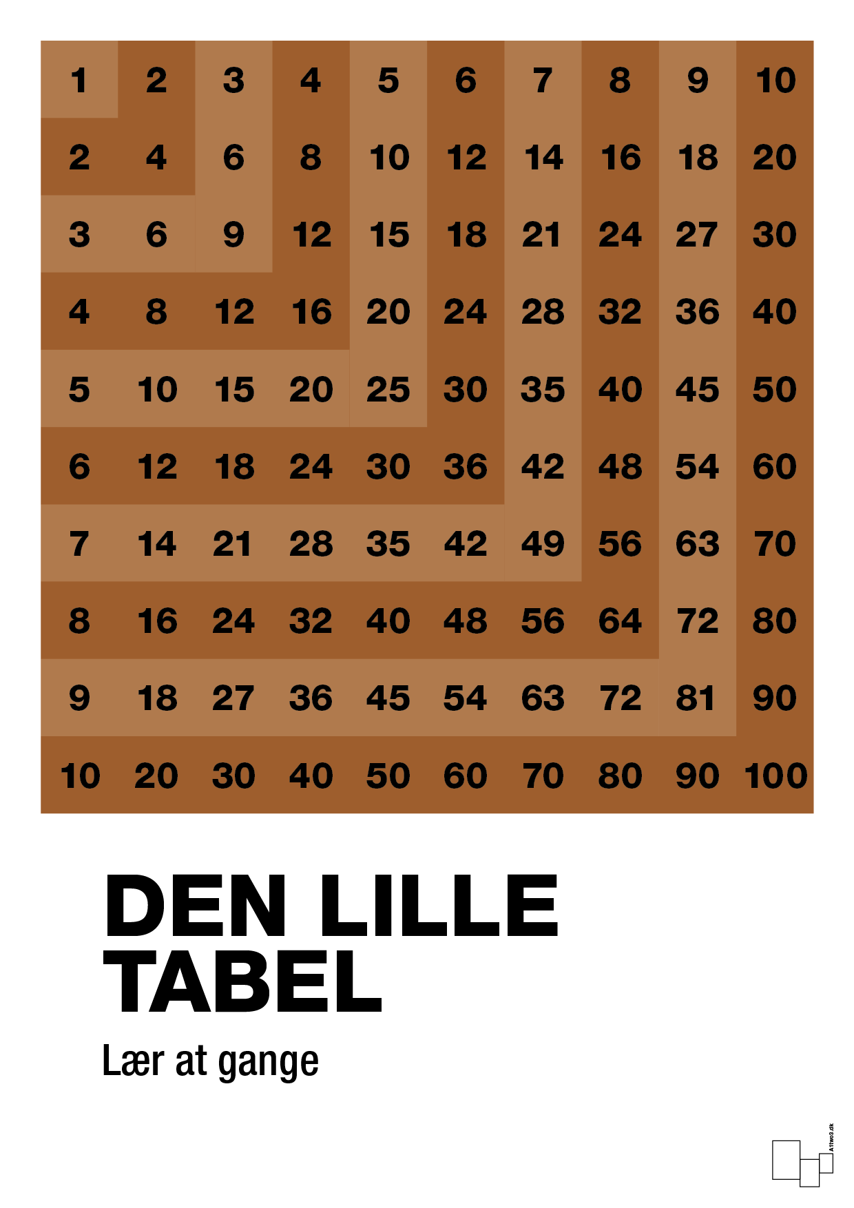 plakat: Den lille tabel - cognac-Tal-A1two3