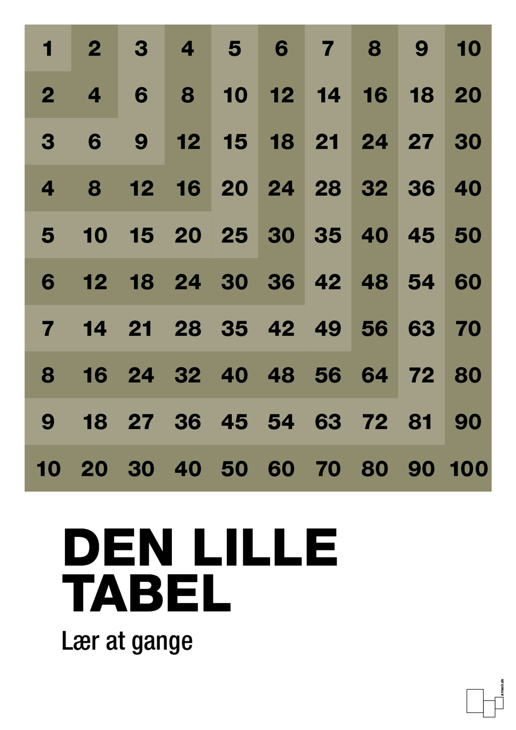 plakat: Den lille tabel - misty forrest-Tal-A1two3