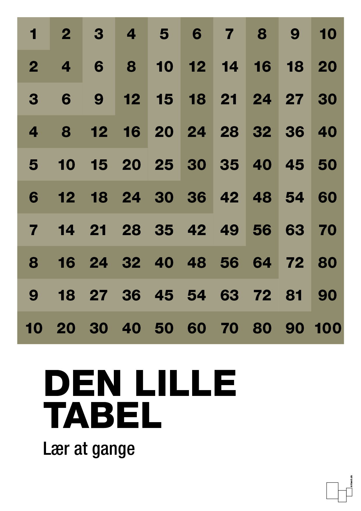 plakat: Den lille tabel - misty forrest-Tal-A1two3