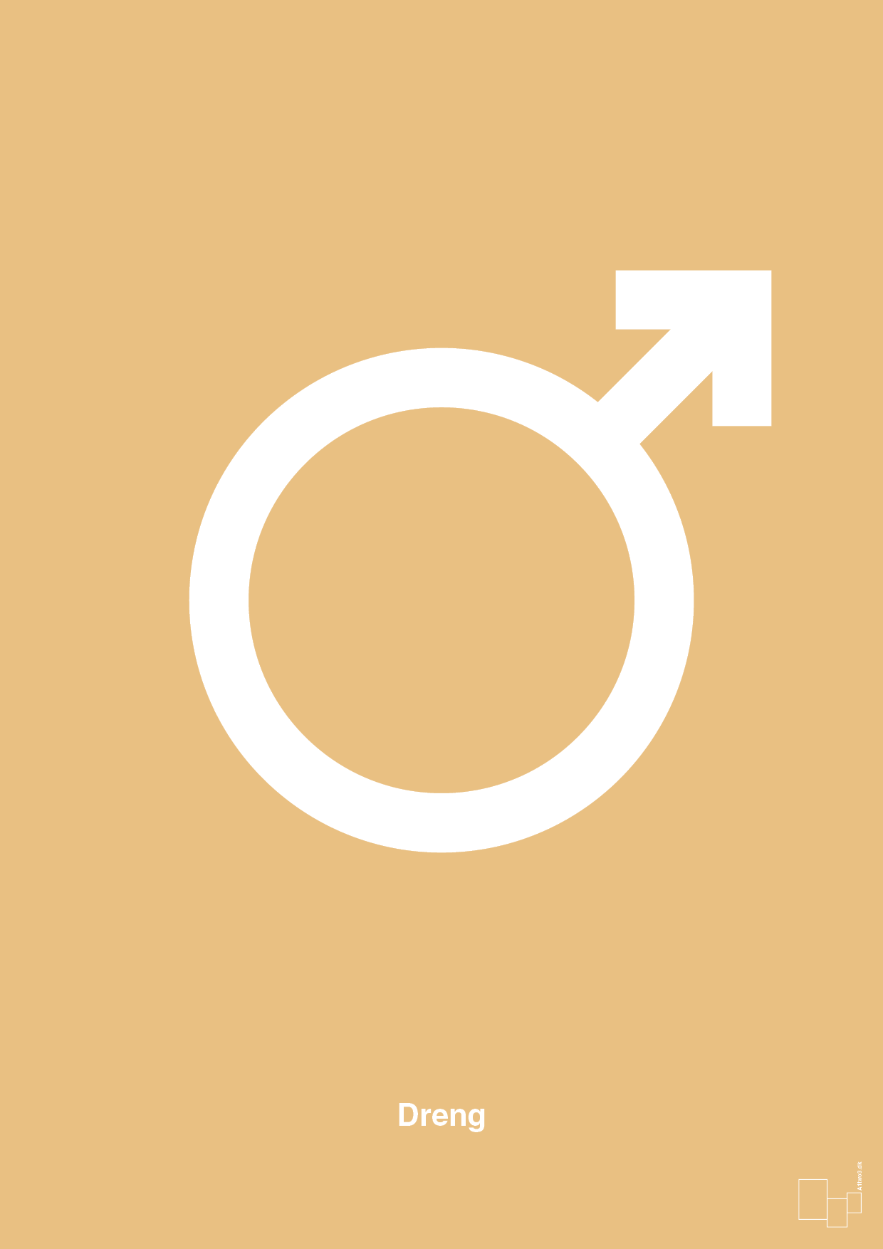 plakat: symbol for dreng - charismatic-Symboler-A1two3