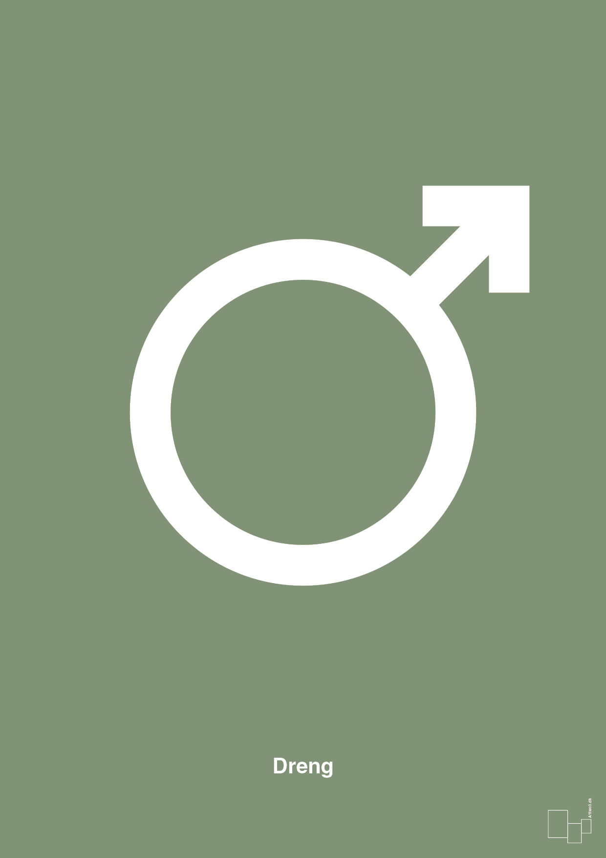 plakat: symbol for dreng - jade-Symboler-A1two3