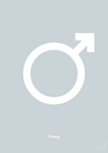 plakat: symbol for dreng - light drizzle-Symboler-A1two3