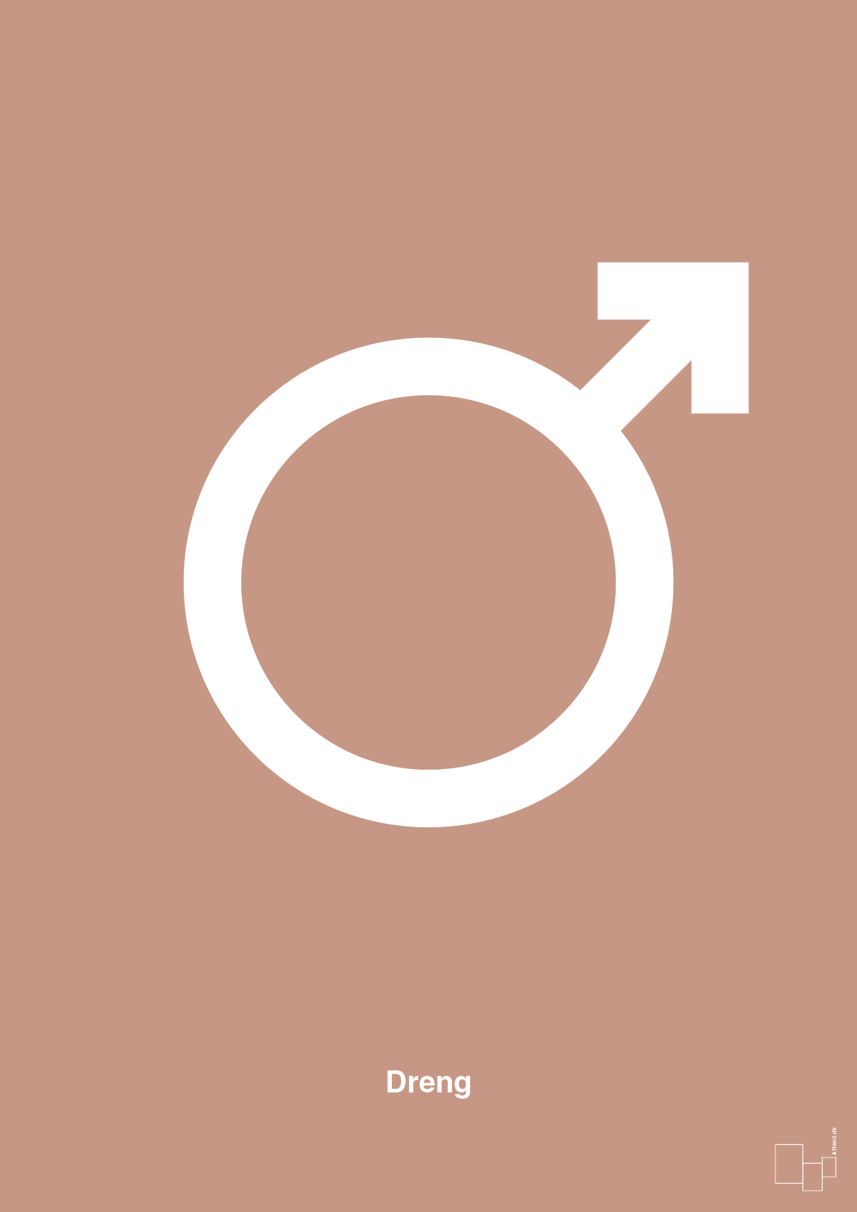 plakat: symbol for dreng - powder-Symboler-A1two3