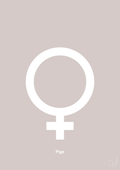 plakat: symbol for pige - broken beige-Symboler-A1two3