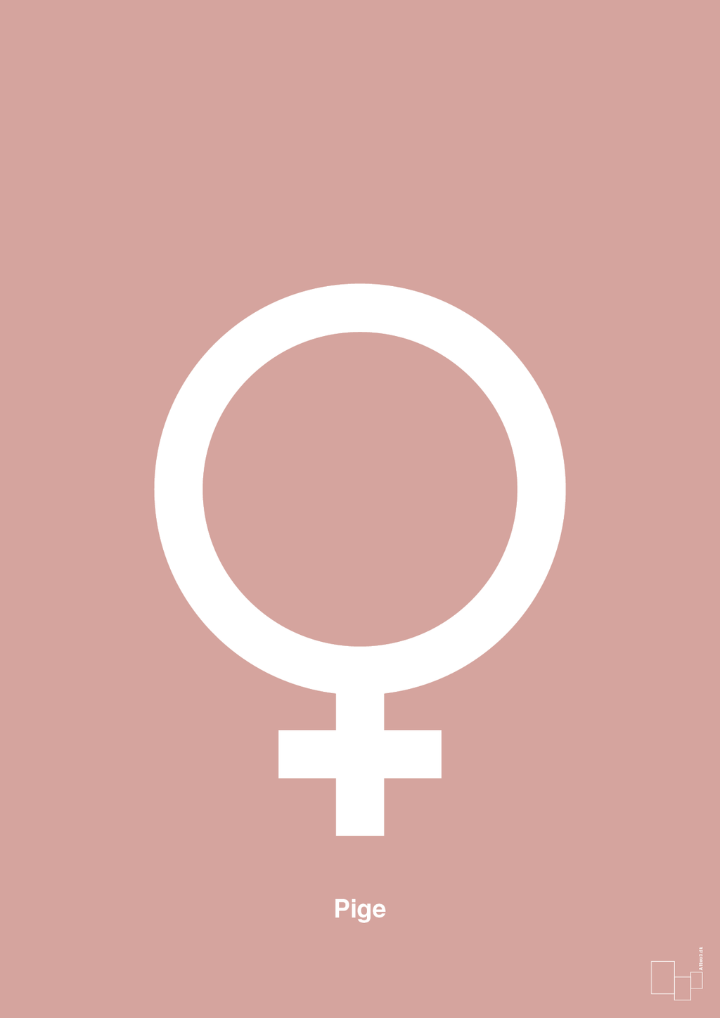 plakat: symbol for pige - bubble shell-Symboler-A1two3