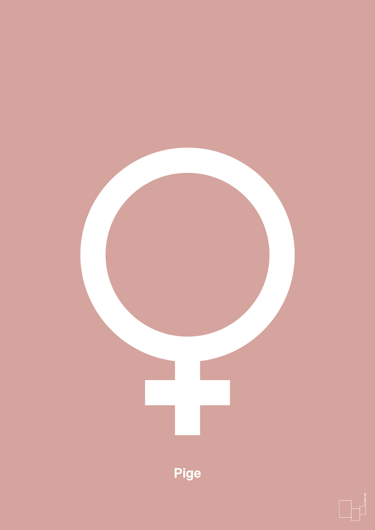 plakat: symbol for pige - bubble shell-Symboler-A1two3