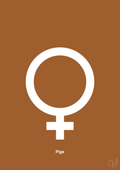 plakat: symbol for pige - cognac-Symboler-A1two3
