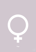 plakat: symbol for pige - dusty lilac-Symboler-A1two3