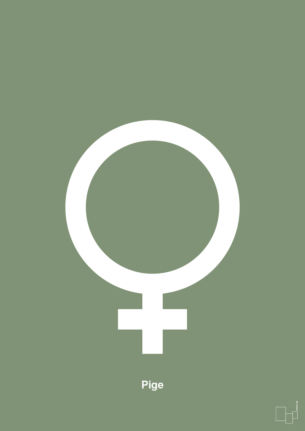 plakat: symbol for pige - jade-Symboler-A1two3
