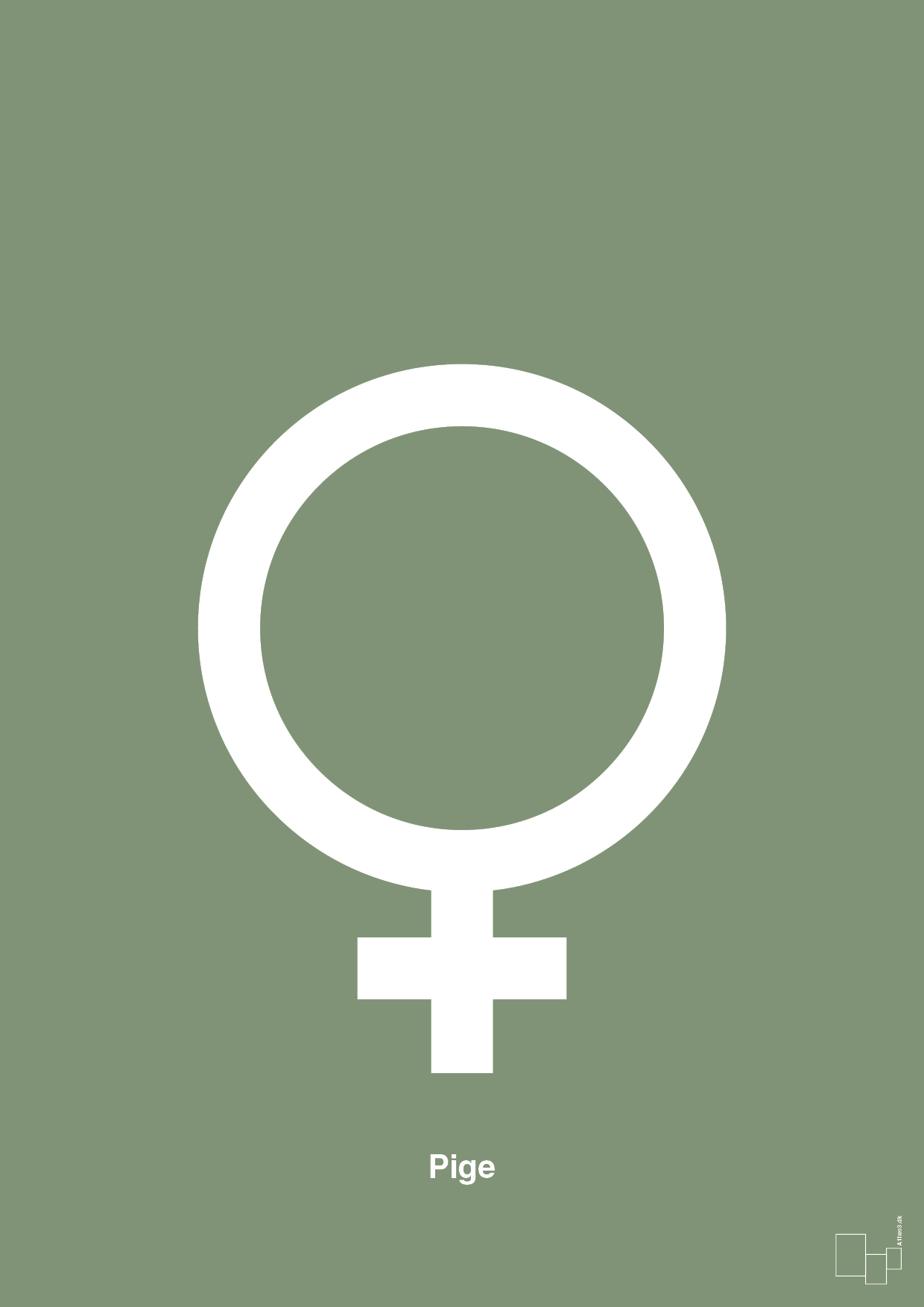 plakat: symbol for pige - jade-Symboler-A1two3