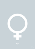 plakat: symbol for pige - light drizzle-Symboler-A1two3