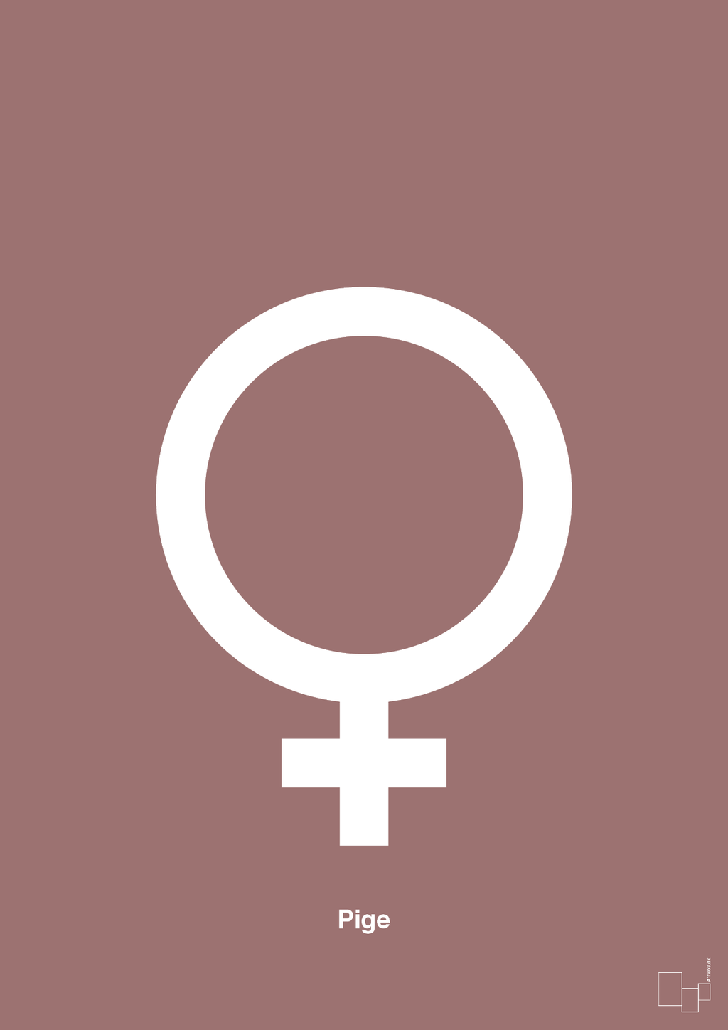plakat: symbol for pige - plum-Symboler-A1two3