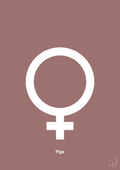 plakat: symbol for pige - plum-Symboler-A1two3