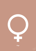 plakat: symbol for pige - powder-Symboler-A1two3