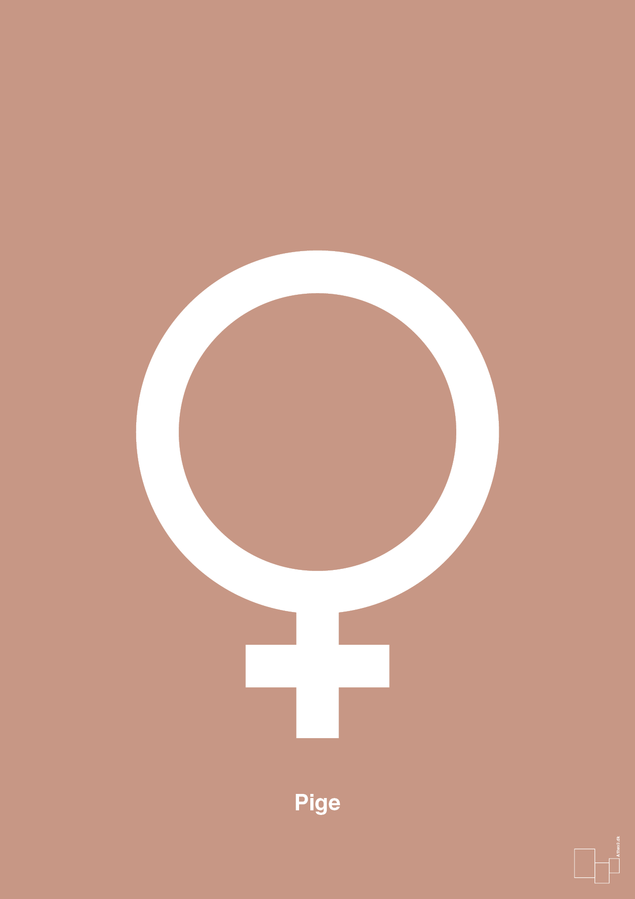plakat: symbol for pige - powder-Symboler-A1two3