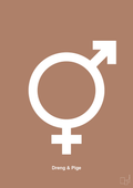 plakat: symbol for tvillinger - dreng & pige - cider spice-Symboler-A1two3