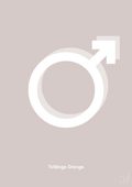 plakat: symbol for tvillinger - dreng & dreng - broken beige-Symboler-A1two3
