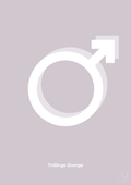 plakat: symbol for tvillinger - dreng & dreng - dusty lilac-Symboler-A1two3