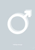 plakat: symbol for tvillinger - dreng & dreng - light drizzle-Symboler-A1two3