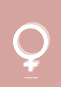 plakat: symbol for tvillinger - pige & pige - bubble shell-Symboler-A1two3