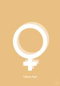 plakat: symbol for tvillinger - pige & pige - charismatic-Symboler-A1two3