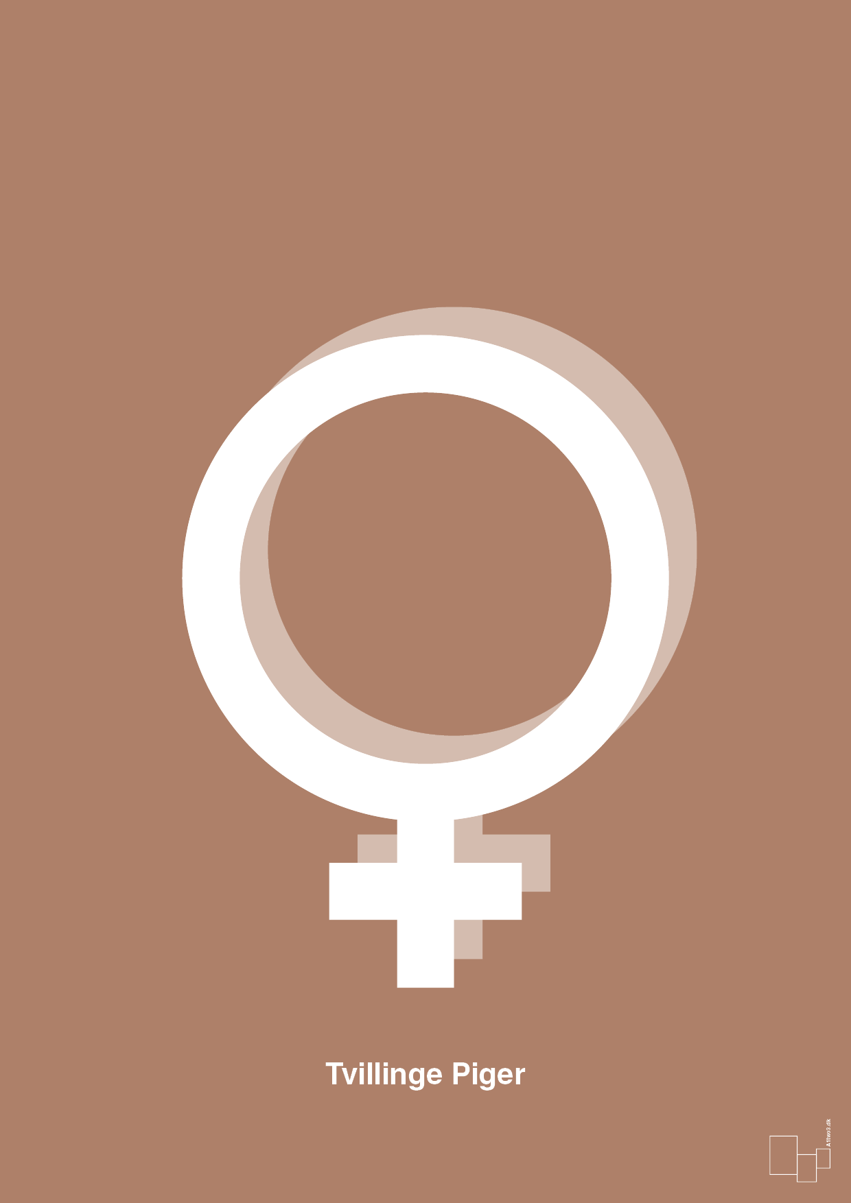 plakat: symbol for tvillinger - pige & pige - cider spice-Symboler-A1two3