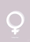 plakat: symbol for tvillinger - pige & pige - dusty lilac-Symboler-A1two3