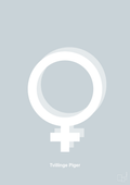 plakat: symbol for tvillinger - pige & pige - light drizzle-Symboler-A1two3