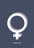 Symbol for tvillinger - pige & pige - petrol-Symboler-A1two3