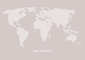 plakat: verdenskort - broken beige-Kort-A1two3