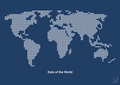plakat: verdenskort - lapis blue-Kort-A1two3