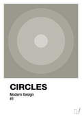 plakat: circles #1 - battleship gray-Illustrationer-A1two3