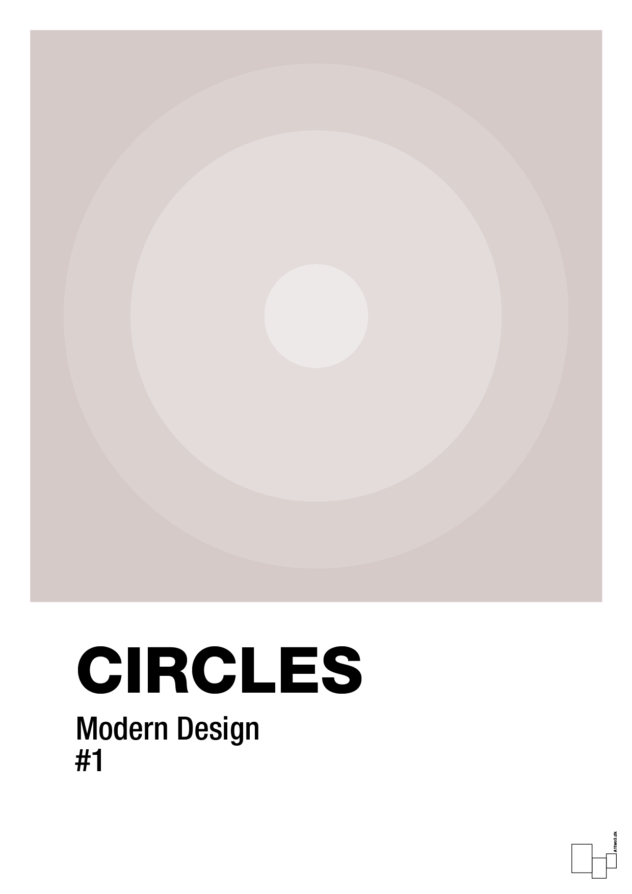 plakat: circles #1 - broken beige-Illustrationer-A1two3