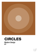 plakat: circles #1 - cognac-Illustrationer-A1two3