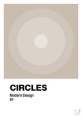 plakat: circles #1 - creamy mushroom-Illustrationer-A1two3