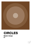 plakat: circles #1 - dark brown-Illustrationer-A1two3