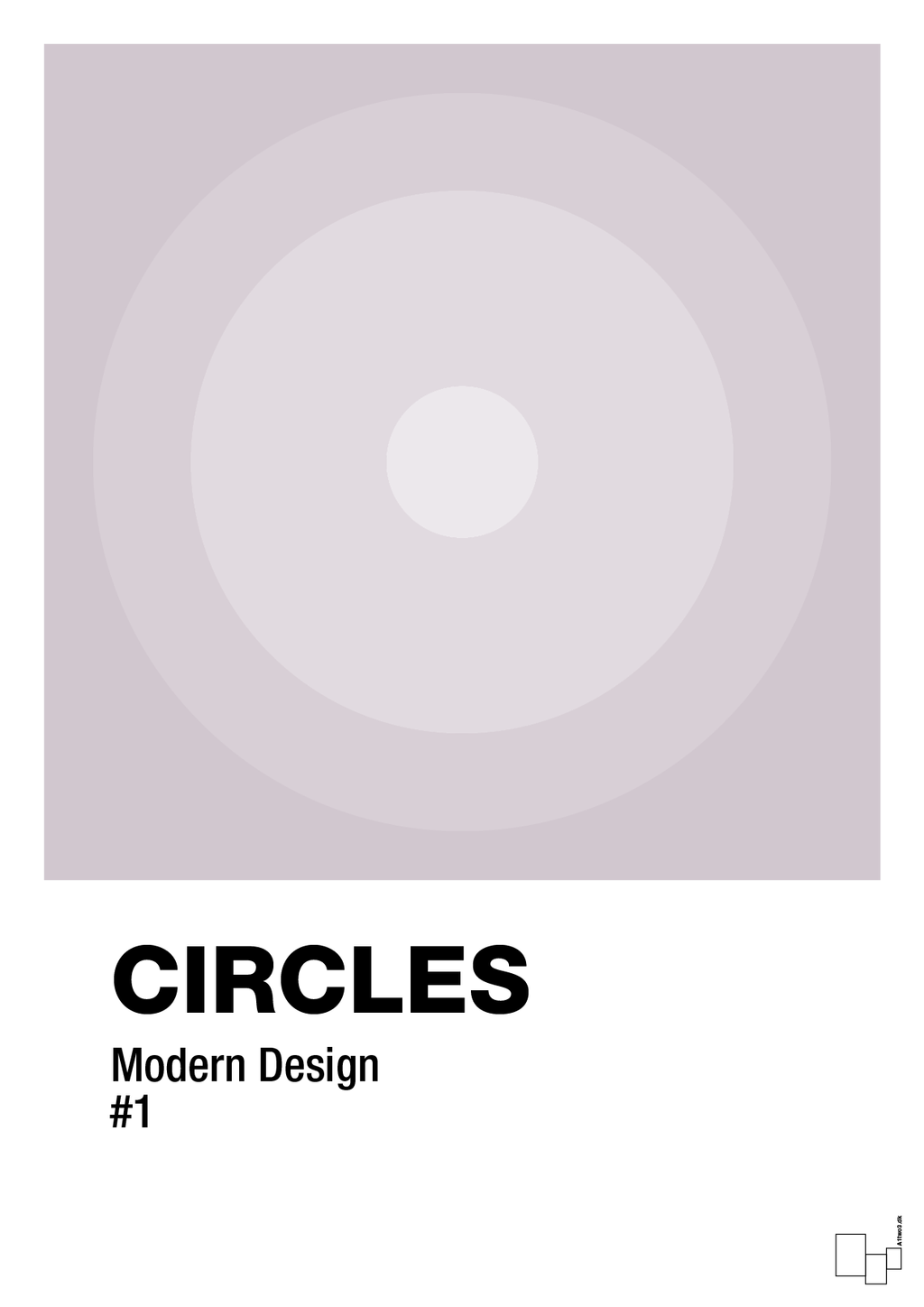 plakat: circles #1 - dusty lilac-Illustrationer-A1two3