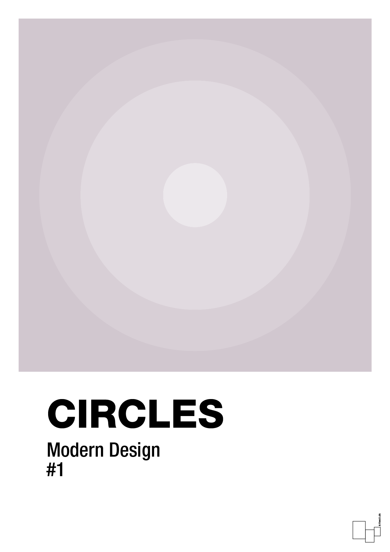 plakat: circles #1 - dusty lilac-Illustrationer-A1two3