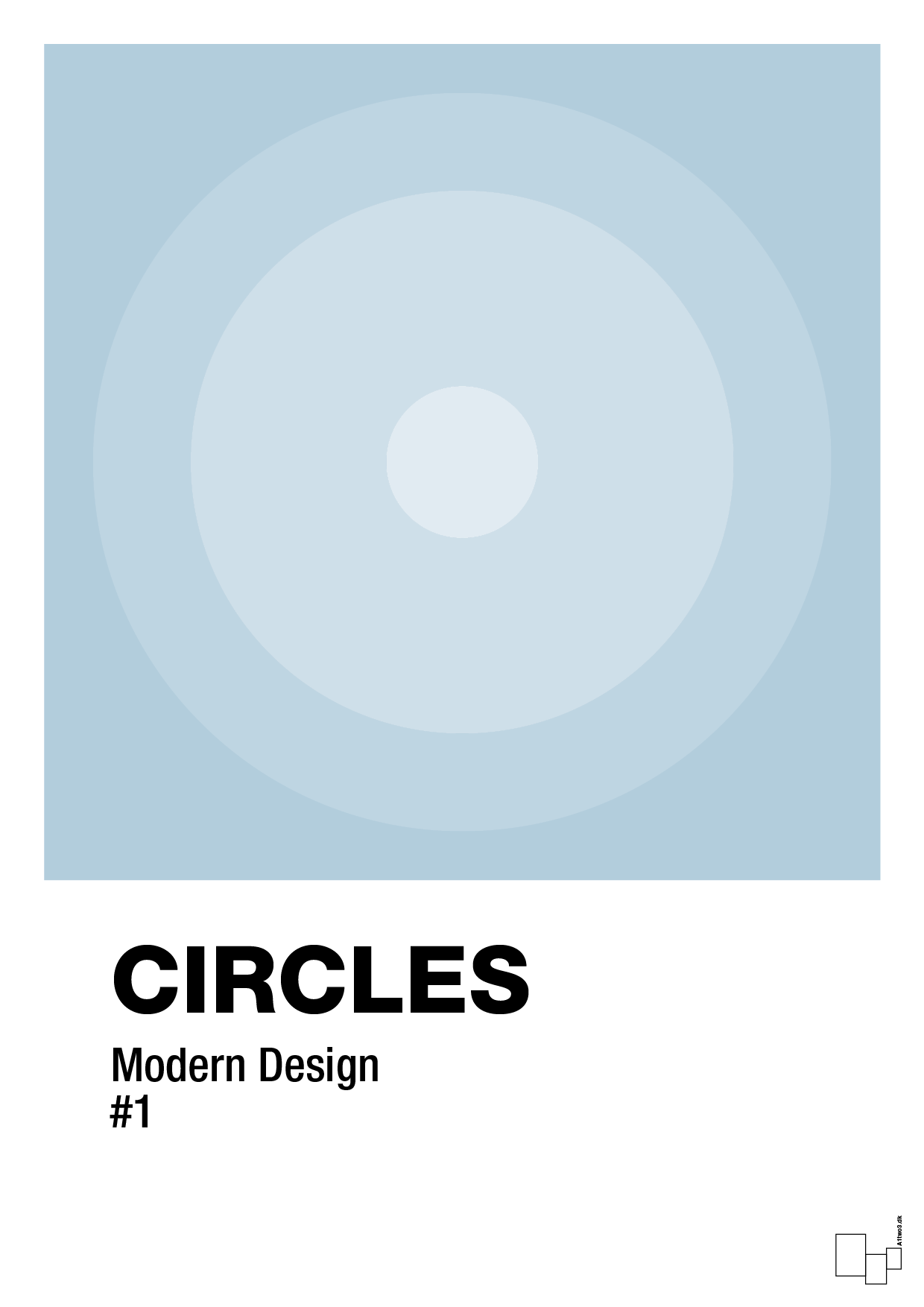 plakat: circles #1 - heavenly blue-Illustrationer-A1two3