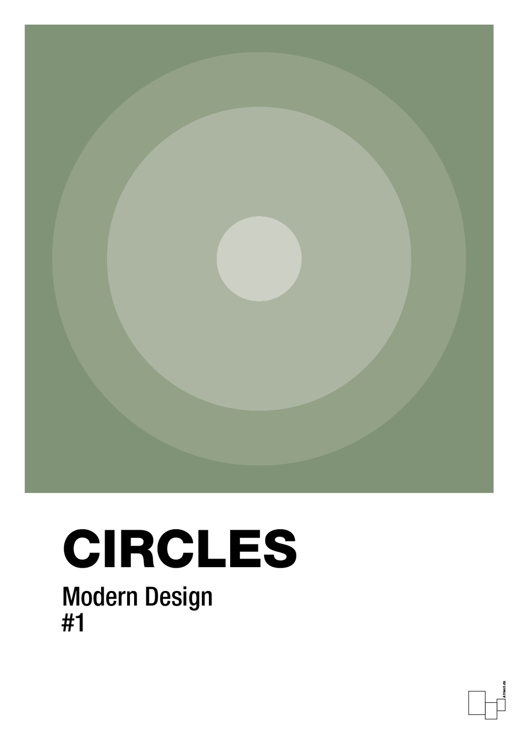 plakat: circles #1 - jade-Illustrationer-A1two3
